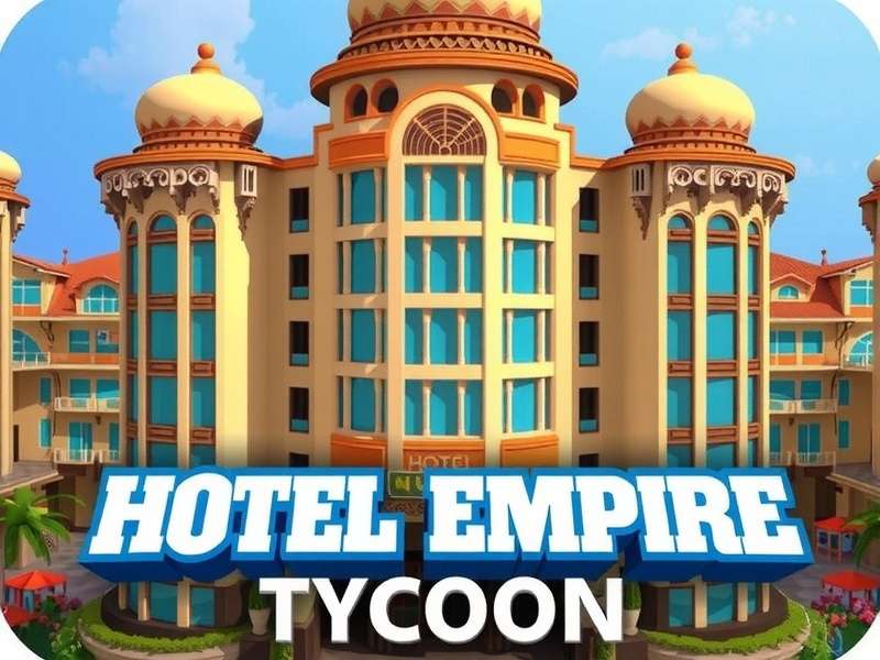 Hotel Empire Tycoon game cover showing a luxurious hotel with Indian architectural elements